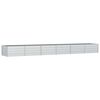 vidaXL Garten-Hochbeet 480x80x45 cm Verzinkter Stahl Silber