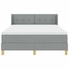 vidaXL Boxspringbett mit Matratze Hellgrau 200 x 140 cm Stoff