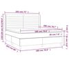 vidaXL Boxspringbett mit Matratze & LED Dunkelgrau 180x200 cm Stoff