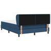 vidaXL Boxspringbett mit Matratze mit Kopfteil Blau 140 x 190 cm Stoff