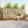 vidaXL Outdoor-Sofagarnitur 7 pcs Natur und Beige Massivholz Akazie