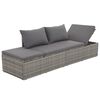 vidaXL Gartenbett Grau 195&times;60 cm Poly Rattan