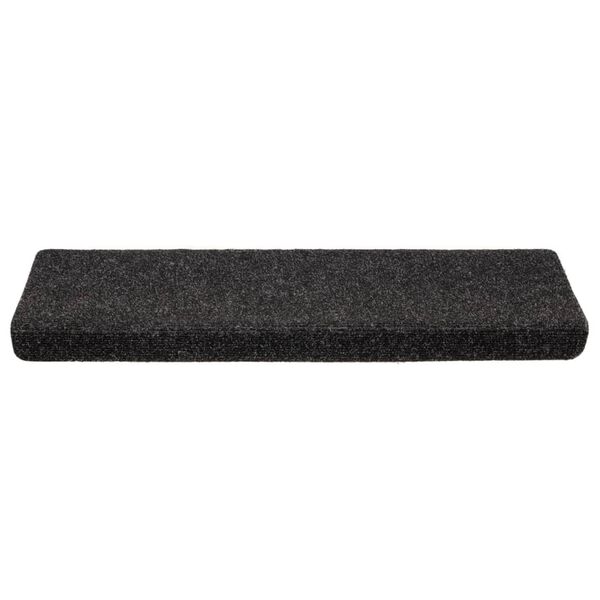 vidaXL Stufenmatten Selbstklebend 5 Stk. 65x21x4 cm Schwarz Rechteckiger Rand