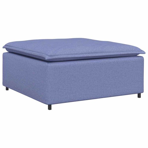 vidaXL Modulares Sofa-Fußhocker-Modul Jeansblau 100x100x48 cm