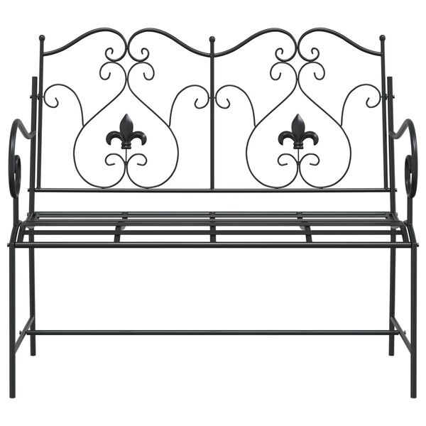 vidaXL Gartenbank Schwarz 104 x 54 x 93 cm Stahl