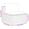 vidaXL 10-tlg. Garten-Lounge-Set mit Kissen Grau Poly Rattan