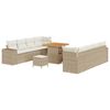 vidaXL Gartensofa-set 11 stk. Beige Poly-Rattan