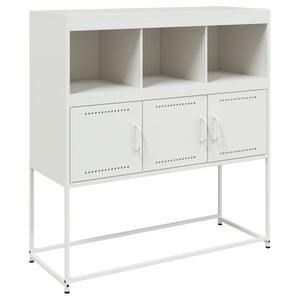 vidaXL Sideboard Wei&szlig; 100,5x39x107 cm Stahl