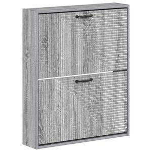 vidaXL Wandmontierter Schuhschrank HAARLEM 71 x 17 x 86 cm Sonoma-Grau