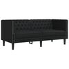 vidaXL Wohnzimmer Couch 2 pcs Schwarz 194 x 74,5 x 70,5 cm Kunstleder