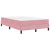 vidaXL Boxspringbett mit Matratze Rosa 120 x 220 cm Stoff