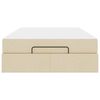 vidaXL Bettgestell mit Matratze mit Matratze 2 pcs Creme Stoff