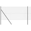 vidaXL Bodenmontierter Maschendrahtzaun 10 x 1,4 m Grau Netz