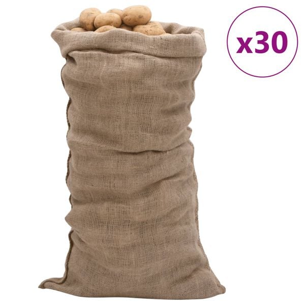 vidaXL Jutes&auml;cke 30 Stk. 65x135 cm 100% Jute 220 g/m&sup2;
