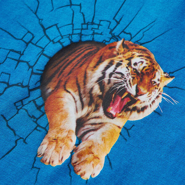 Kinder-Langarmshirt Kobaltblau 116