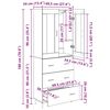 vidaXL Highboard mit Schubladen 2 pcs Altholz Holzwerkstoff