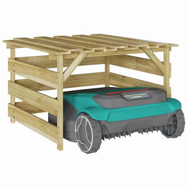 vidaXL Mähroboter-Garage Braun 84 x 80 x 56 cm