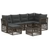 vidaXL Gartensofa-set 7 pcs Grau Poly-Rattan