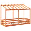 vidaXL Kinderbett mit Dach Wachsbraun 90x190 cm Massivholz Kiefer