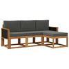 vidaXL Outdoor-Sofagarnitur 4 stk. Natur und Anthrazit