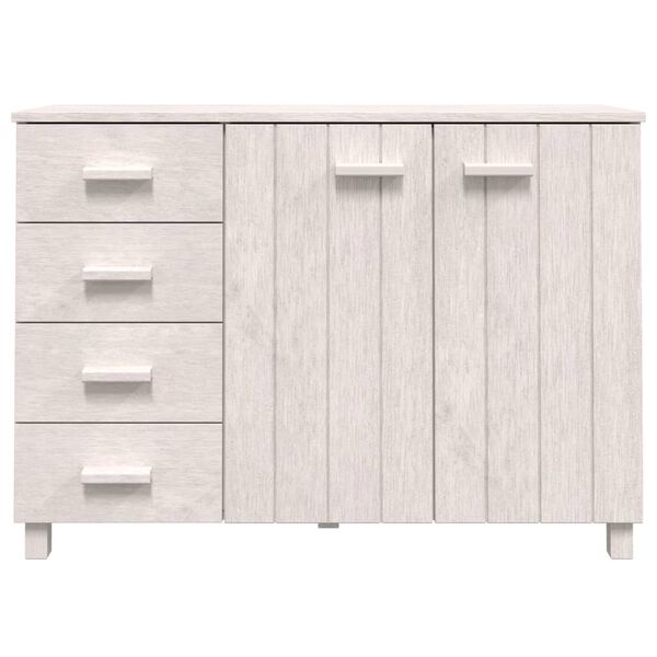 vidaXL Sideboard HAMAR Weiß 113x40x80 cm Massivholz Kiefer