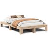 vidaXL Massivholzbett ohne Matratze 135x190 cm Kiefernholz