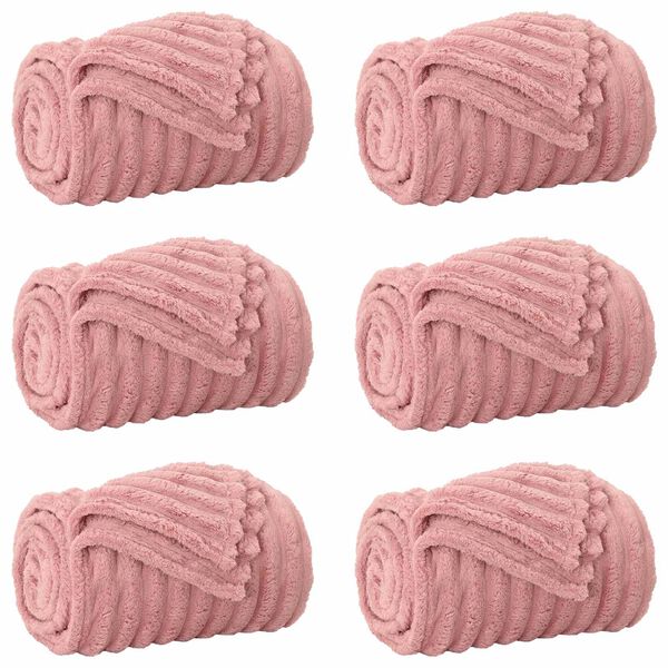 vidaXL Wohndecken 6 pcs Rosa 150 x 130 cm Fleece