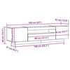 vidaXL TV-Schrank mit LED-Leuchten Altholz-Optik 160x35x40 cm