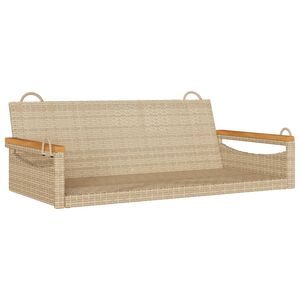 vidaXL H&auml;ngebank Beige 109x62x40 cm Poly Rattan
