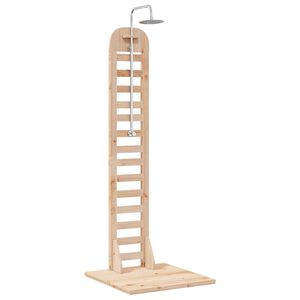 vidaXL Outdoor-Dusche 223 cm Massivholz Kiefer und Edelstahl Natur