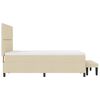 vidaXL Boxspringbett mit Matratze Creme 160 x 200 cm Stoff