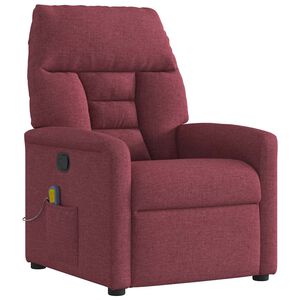 vidaXL Massagesessel Weinrot Stoff