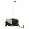 vidaXL Fahrradanh&auml;nger Schwarz und Gr&uuml;n 30 kg Eisen