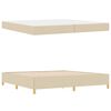 vidaXL Bettrahmen mit Matratze Creme 200 x 200 cm Stoff