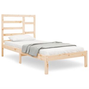 vidaXL Massivholzbett ohne Matratze 75x190 cm