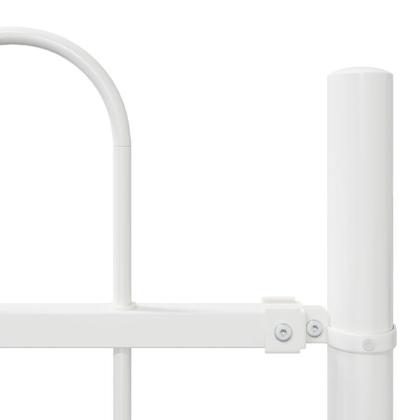 vidaXL Gartenzaun Wei&szlig; 1,7 x 1,2 m Pulverbeschichteter Stahl