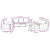 vidaXL 4-tlg. Sofagarnitur mit Kissen Creme Stoff