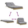 vidaXL Futon Schlafsofa mit Matratze 100x206x11 Kieferholz Impr&auml;gniert