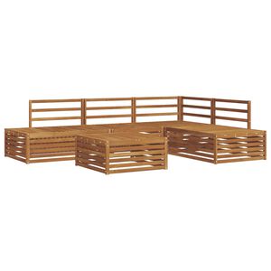 vidaXL Outdoor-Sofagarnitur 5 St&uuml;ck Natur Massivholz Akazie