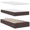 vidaXL Ottoman-Bett mit Matratze Dunkelbraun 80x200 cm Stoff