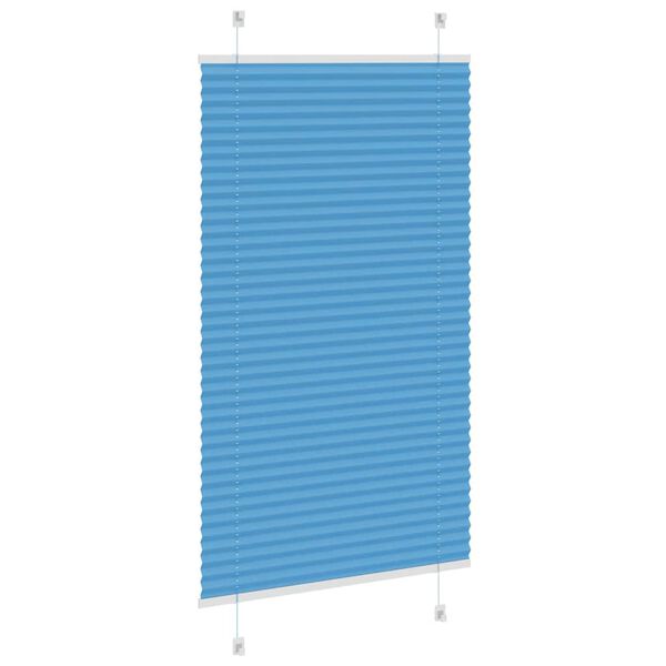 vidaXL Plissee Blau 70x100 cm Stoffbreite 69,4 cm Polyester