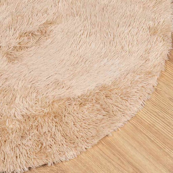 vidaXL Teppich Shaggy Hochflor NAVARRA Beige 240x240 cm Polyester