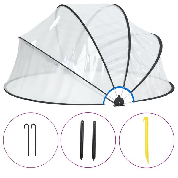 vidaXL Pool-Kuppel Rund 315x158 cm PVC