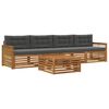 vidaXL Outdoor-Sofagarnitur 5 Stk. Natur und Anthrazit