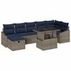 vidaXL Gartensofa-set mit Kissen 8 pcs Grau Poly-Rattan