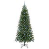 vidaXL Künstlicher Weihnachtsbaum mit 300 LEDs Grün 210 cm PE und PVC