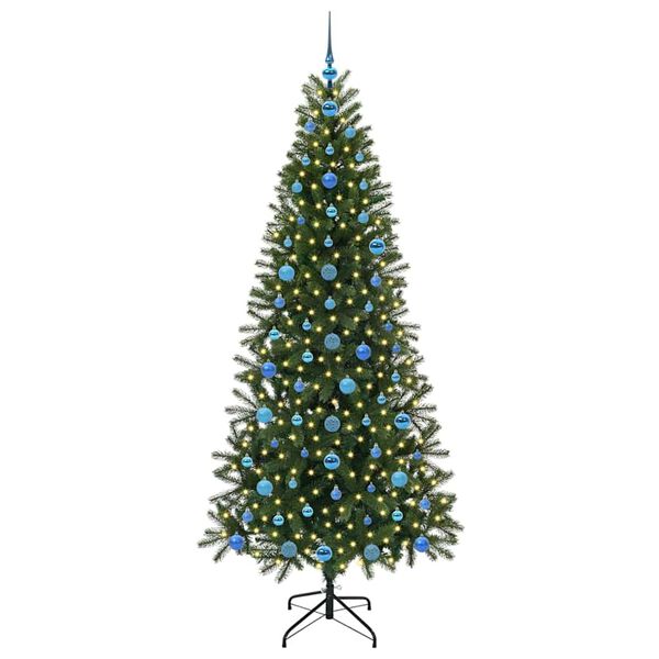 vidaXL Künstlicher Weihnachtsbaum mit 300 LEDs Grün 210 cm PE und PVC
