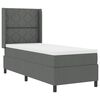vidaXL Boxspringbett mit Matratze Dunkelgrau 200 x 80 cm Stoff