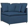 vidaXL Modulares Sofa Eckmodul mit Kissen Blau 100 cm