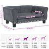 vidaXL Hundebett Dunkelgrau 70x45x30 cm Samt